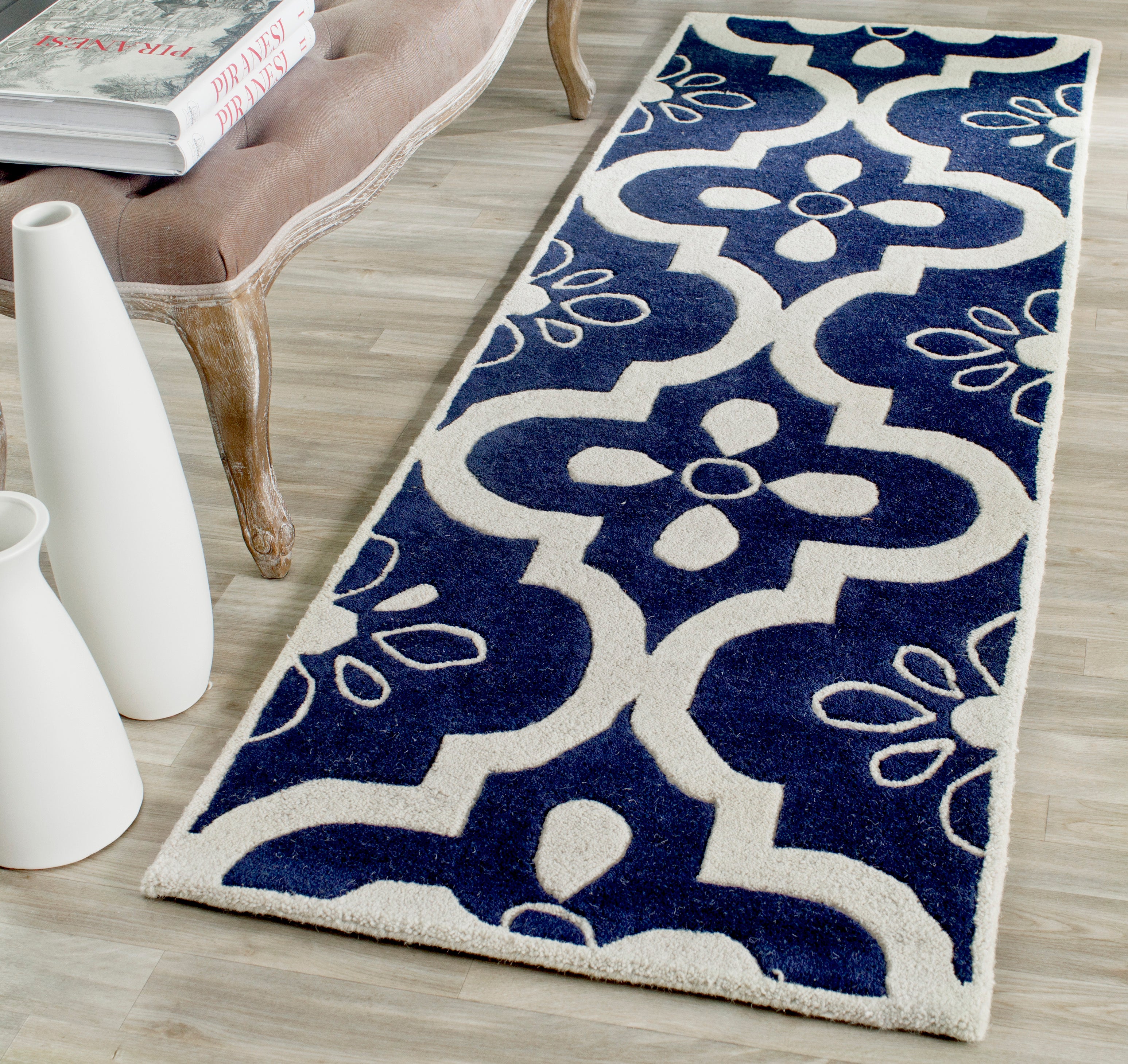 Safavieh Chatham 751 Rug, CHT751 - Dark Blue / Ivory