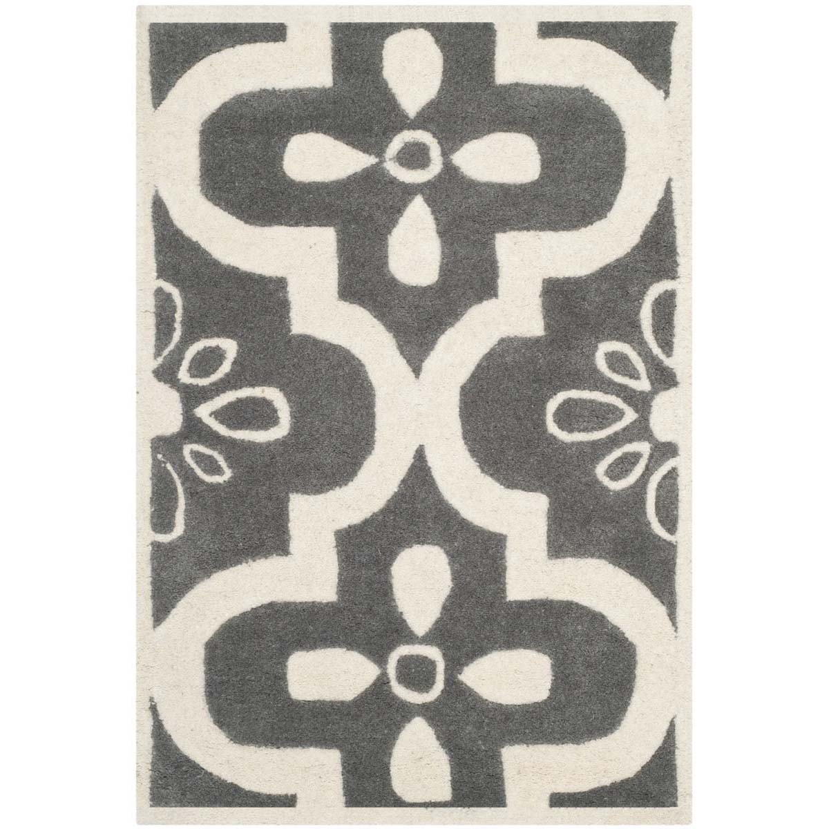 Safavieh Chatham 751 Rug, CHT751 - Dark Grey / Ivory