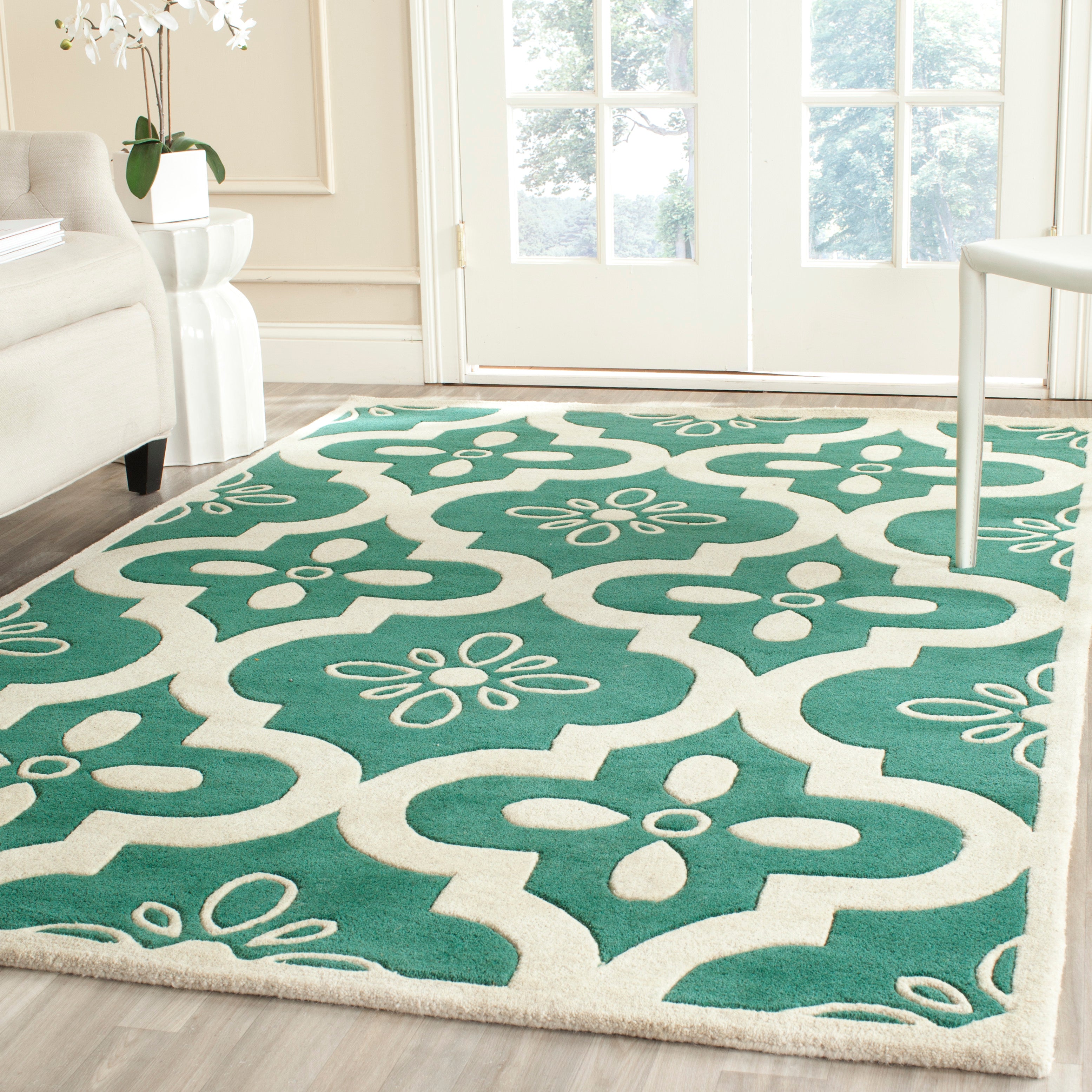 Safavieh Chatham 751 Rug, CHT751 - Teal / Ivory