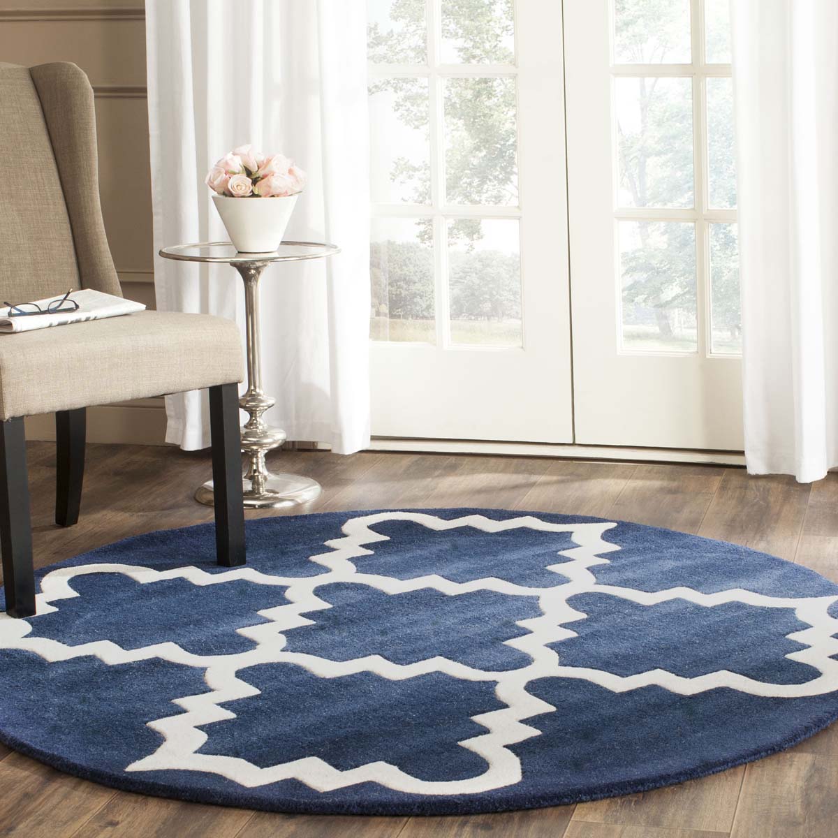 Safavieh Chatham 753 Rug, CHT753 - Dark Blue / Ivory