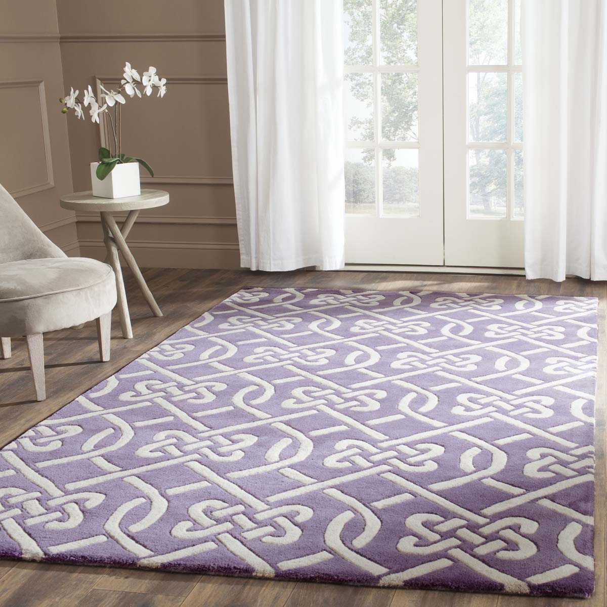 Safavieh Chatham 754 Rug, CHT754 - Purple / Ivory