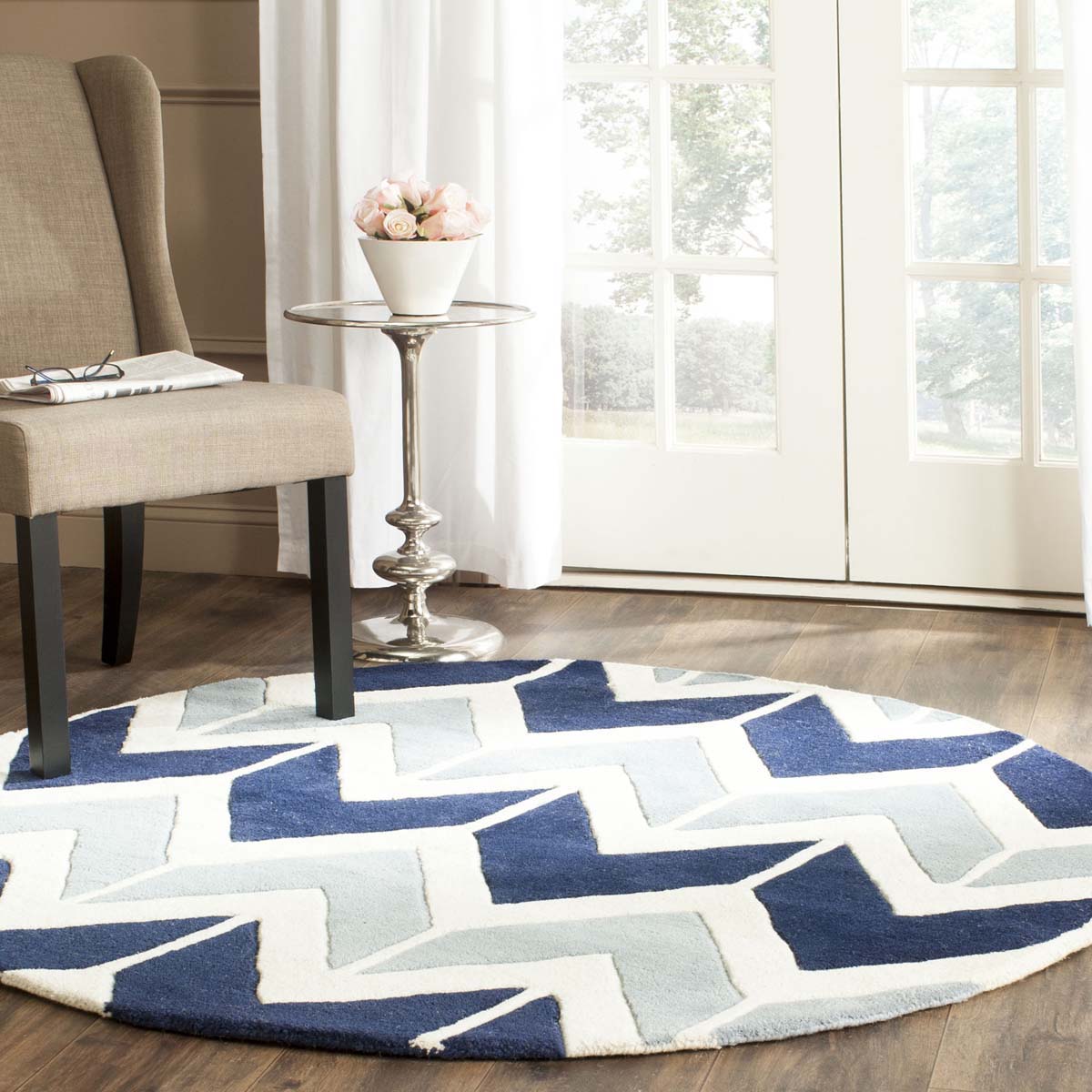 Safavieh Chatham 756 Rug, CHT756 - Dark Blue / Light Blue