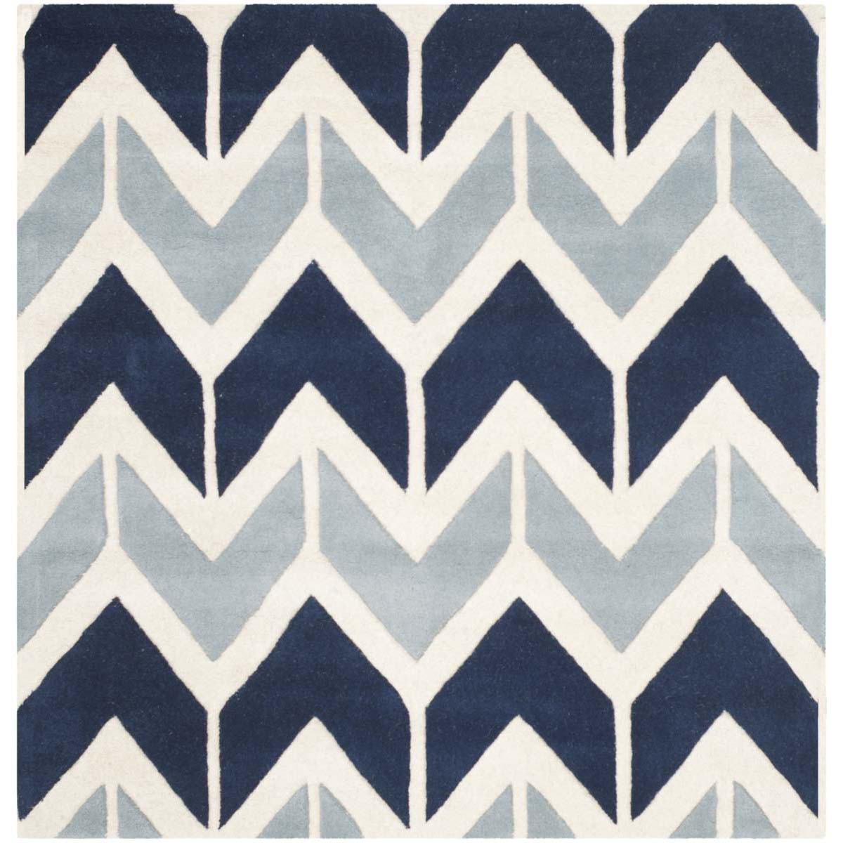 Safavieh Chatham 756 Rug, CHT756 - Dark Blue / Light Blue