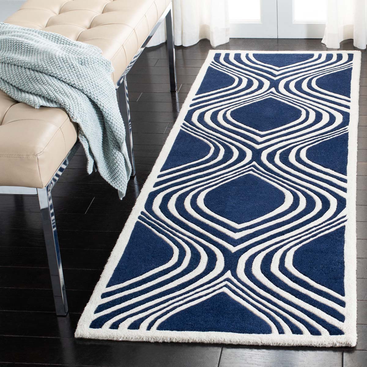 Safavieh Chatham 758 Rug, CHT758 - Dark Blue / Ivory