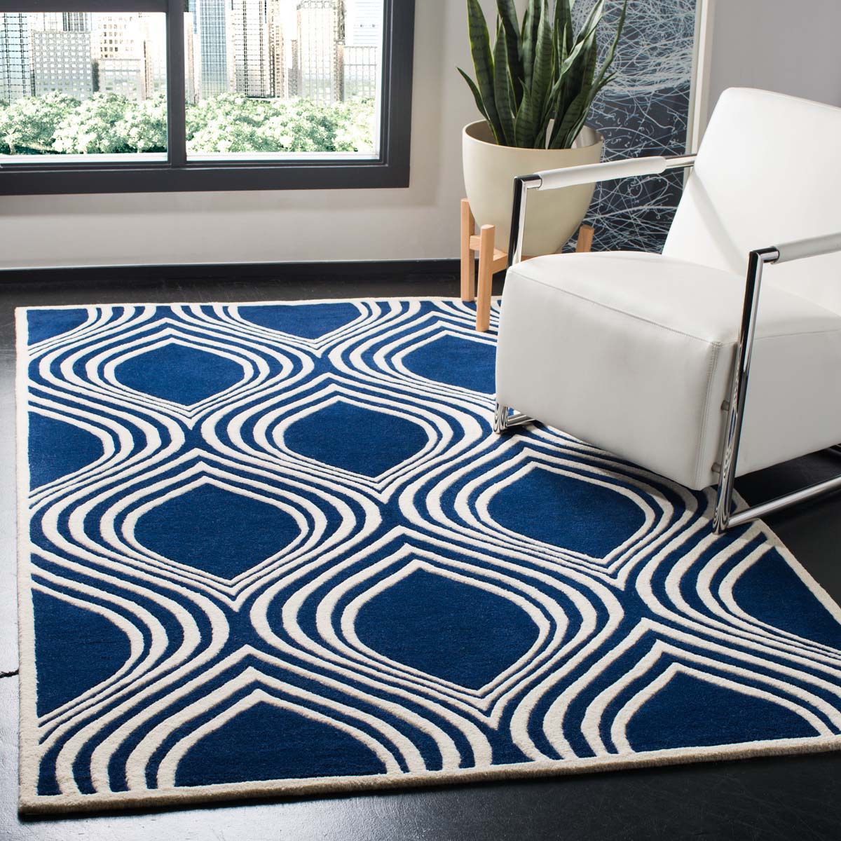 Safavieh Chatham 758 Rug, CHT758 - Dark Blue / Ivory