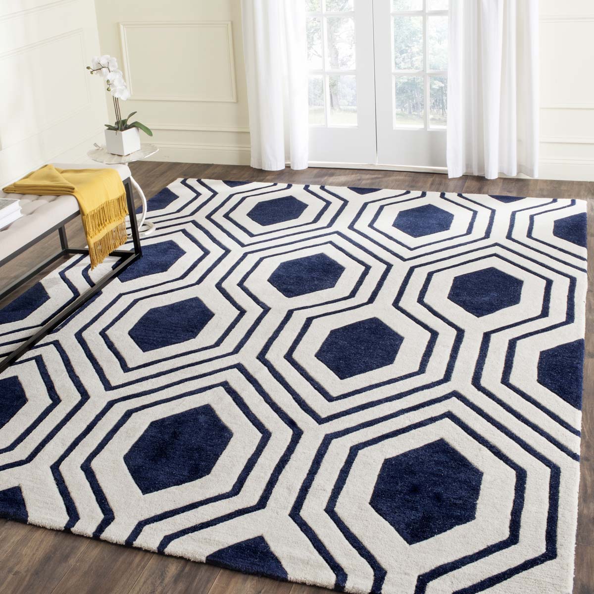 Safavieh Chatham 760 Rug, CHT760 - Dark Blue / Ivory