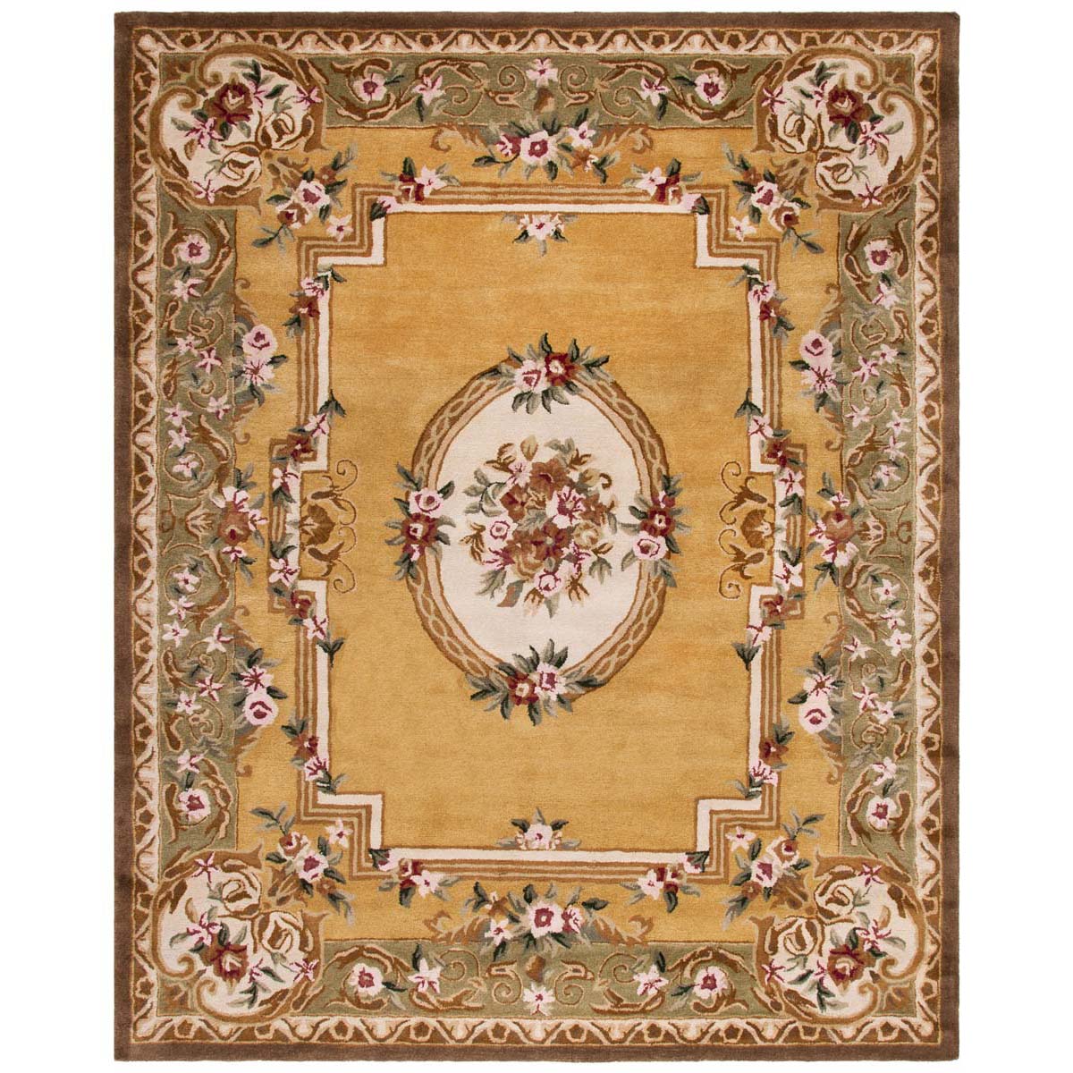 Safavieh Classic 80A Rug, CL280A - Light Gold / Green