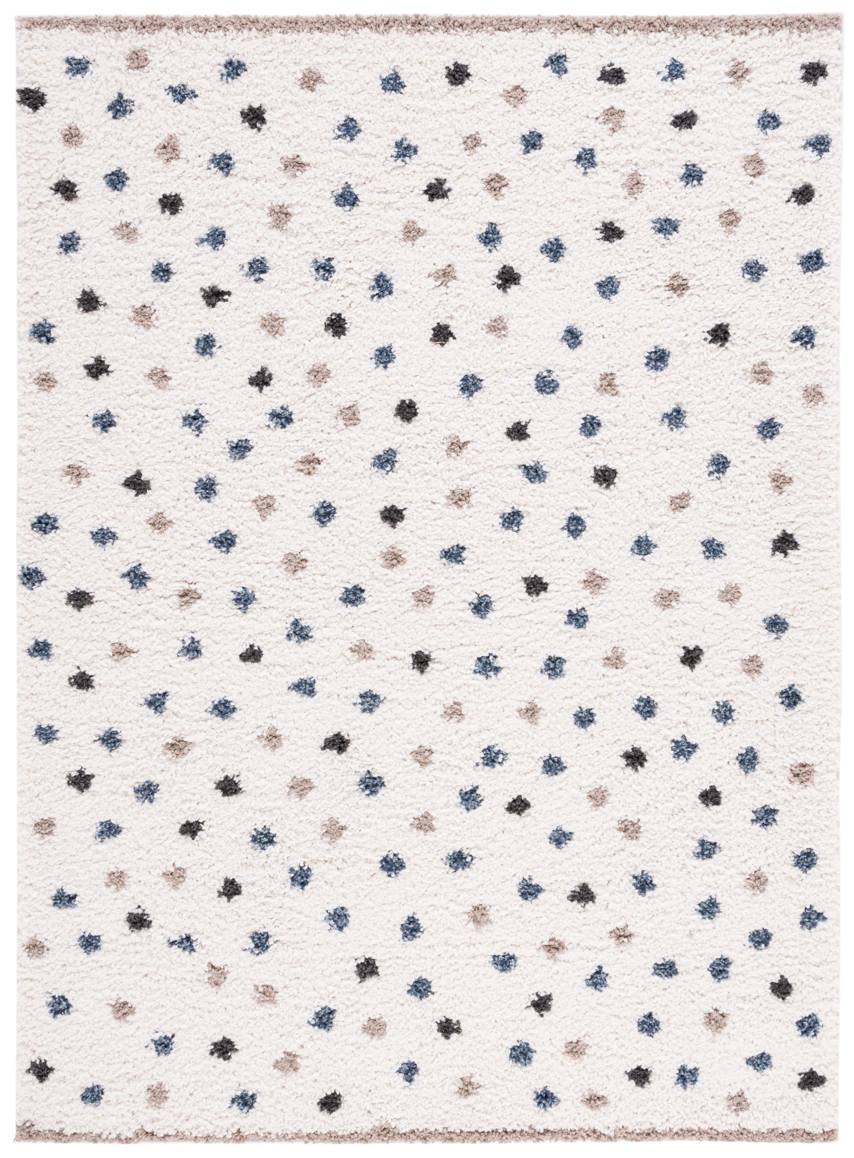 Safavieh Calico Shag 102 Rug, CLC102 - Ivory / Taupe