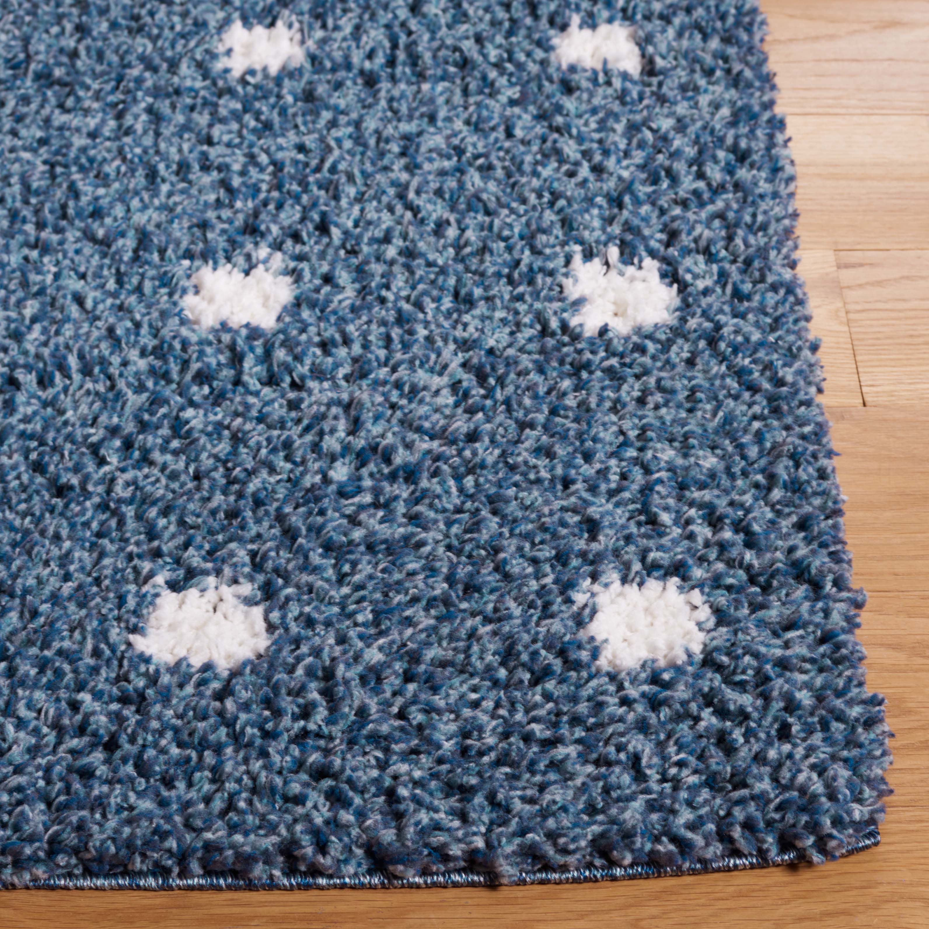 Safavieh Calico Shag 102 Rug, CLC102 - Blue / Ivory