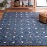Safavieh Calico Shag 102 Rug, CLC102 - Blue / Ivory