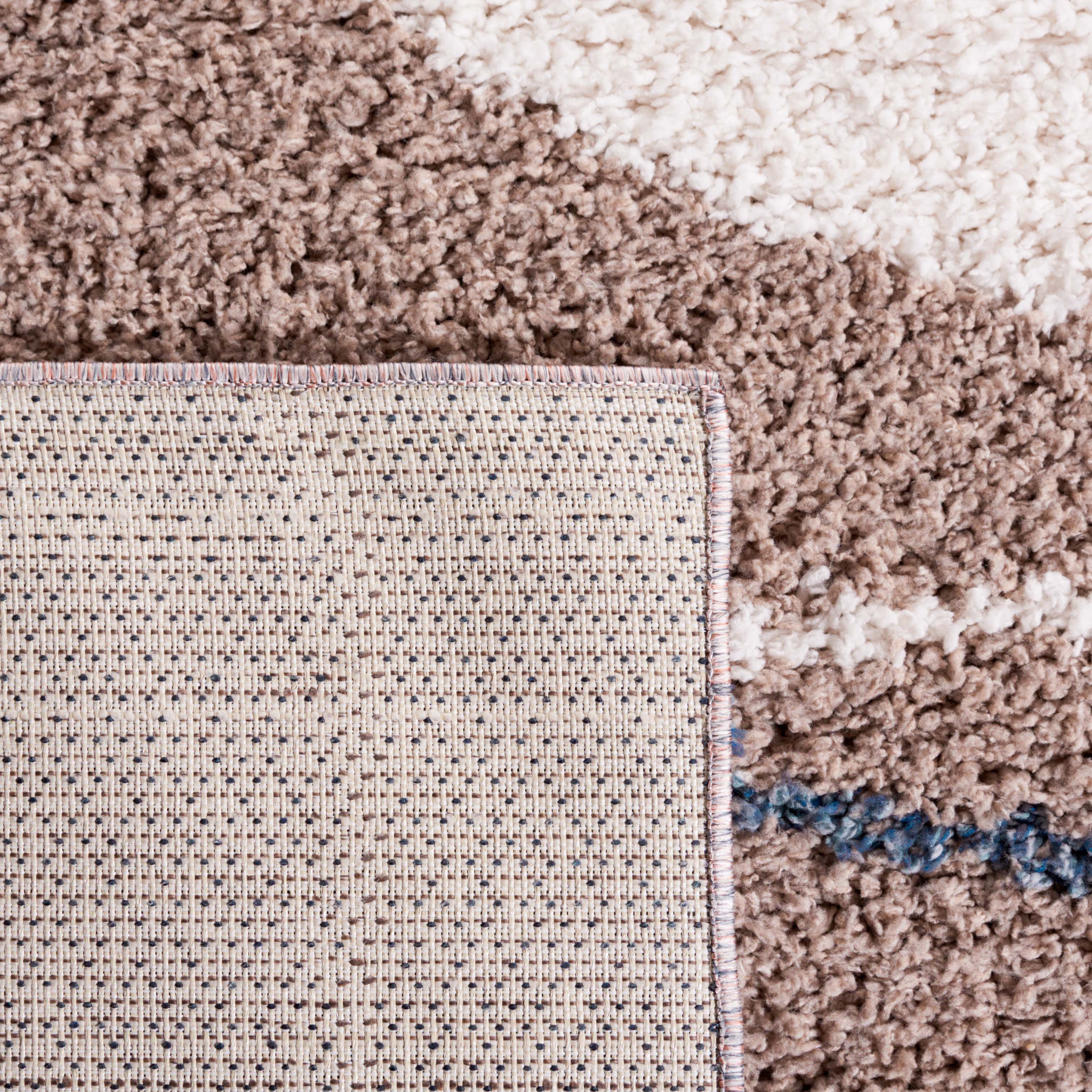 Safavieh Calico Shag 108 Rug, CLC108 - Taupe / Blue