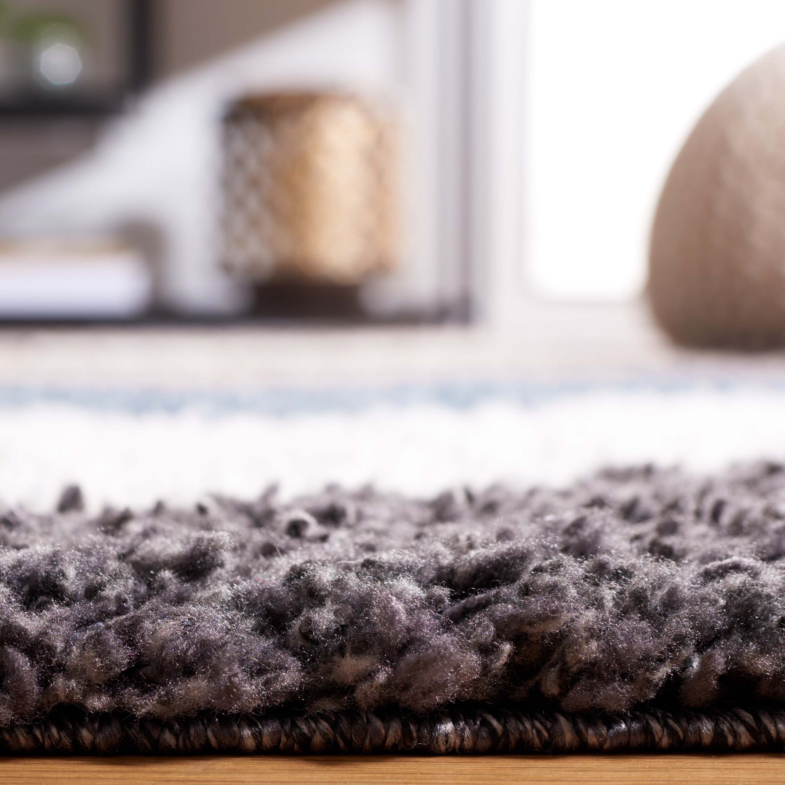 Safavieh Calico Shag 116 Rug, CLC116 - Black / Taupe