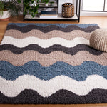 Safavieh Calico Shag 116 Rug, CLC116 - Black / Taupe