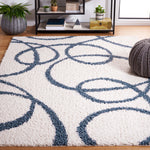 Safavieh Calico Shag 118 Rug, CLC118 - Ivory / Blue