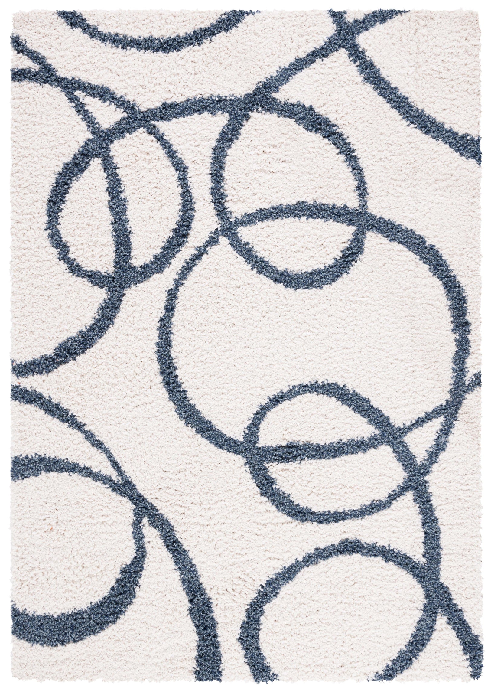 Safavieh Calico Shag 118 Rug, CLC118 - Ivory / Blue