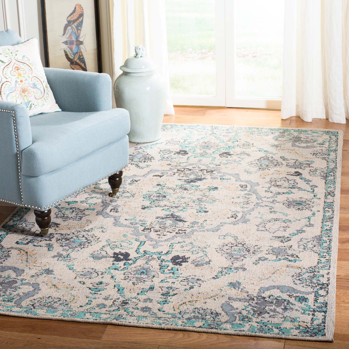 Safavieh Classic Vintage 102 Rug, CLV102 - Grey / Turquoise