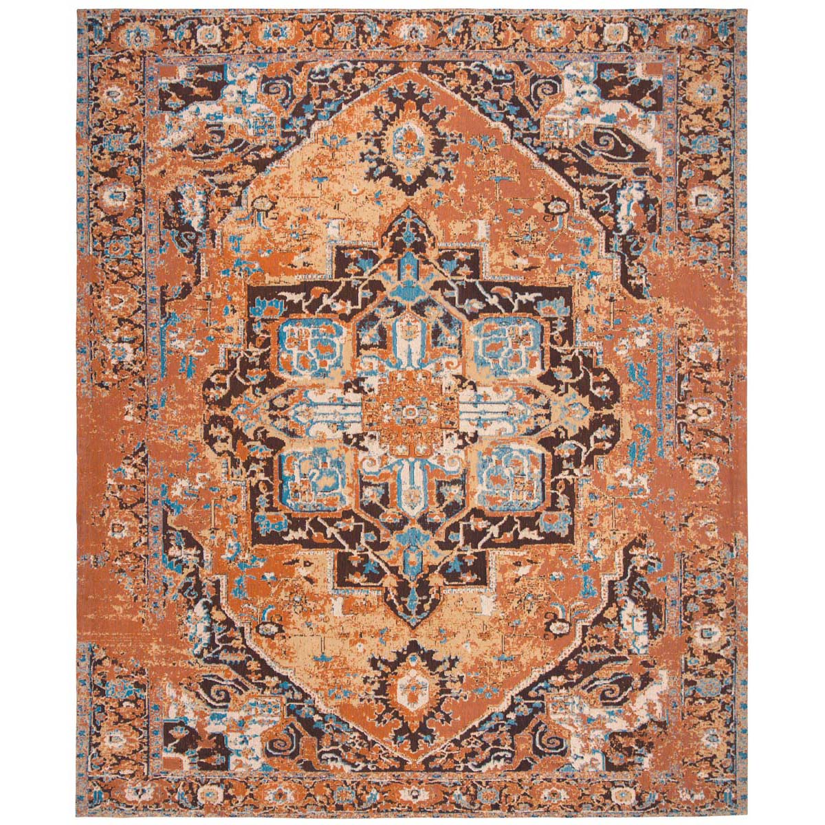 Safavieh Classic Vintage 111 Rug, CLV111 - Orange / Navy