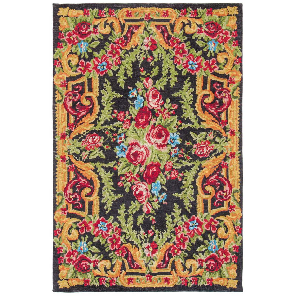 Safavieh Classic Vintage 112 Rug, CLV112 - Black / Rose