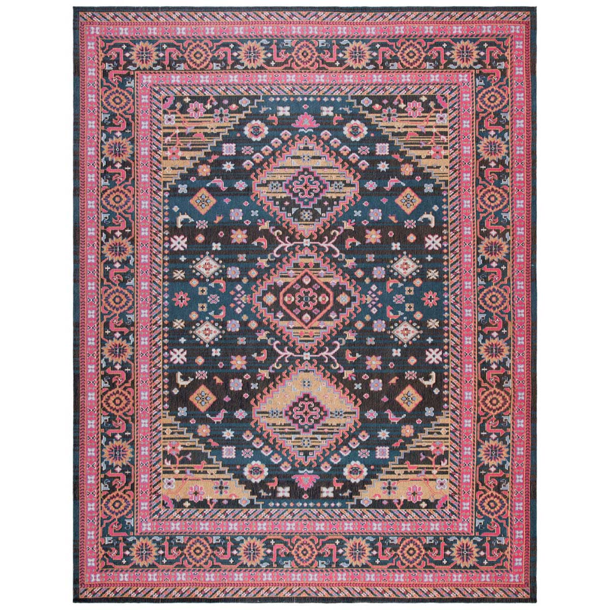 Safavieh Classic Vintage 114 Rug, CLV114 - Navy / Pink