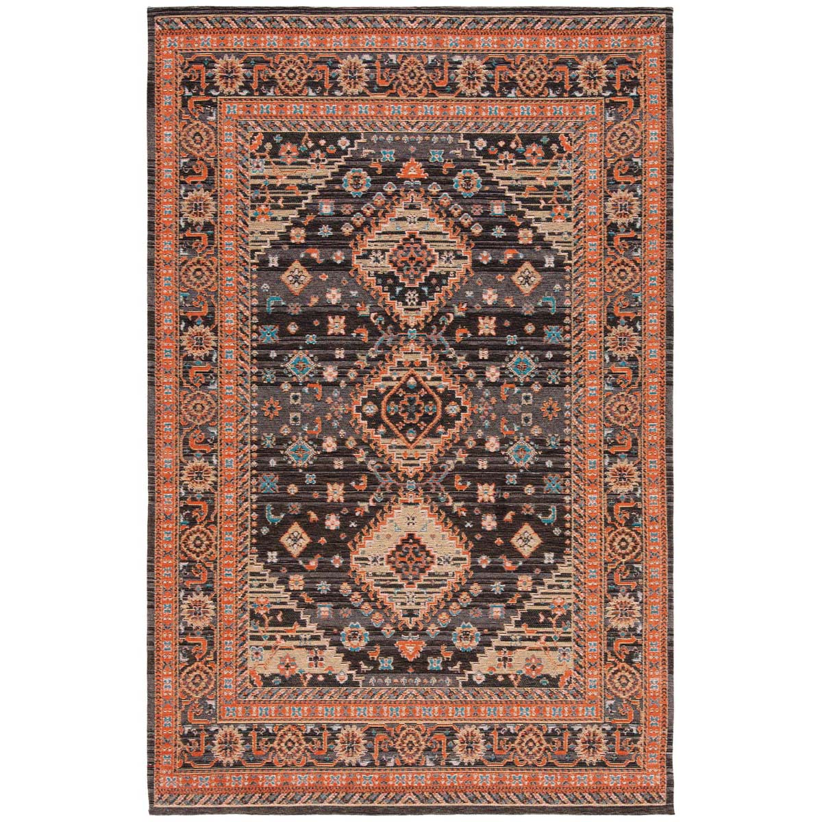 Safavieh Classic Vintage 114 Rug, CLV114 - Black / Rust