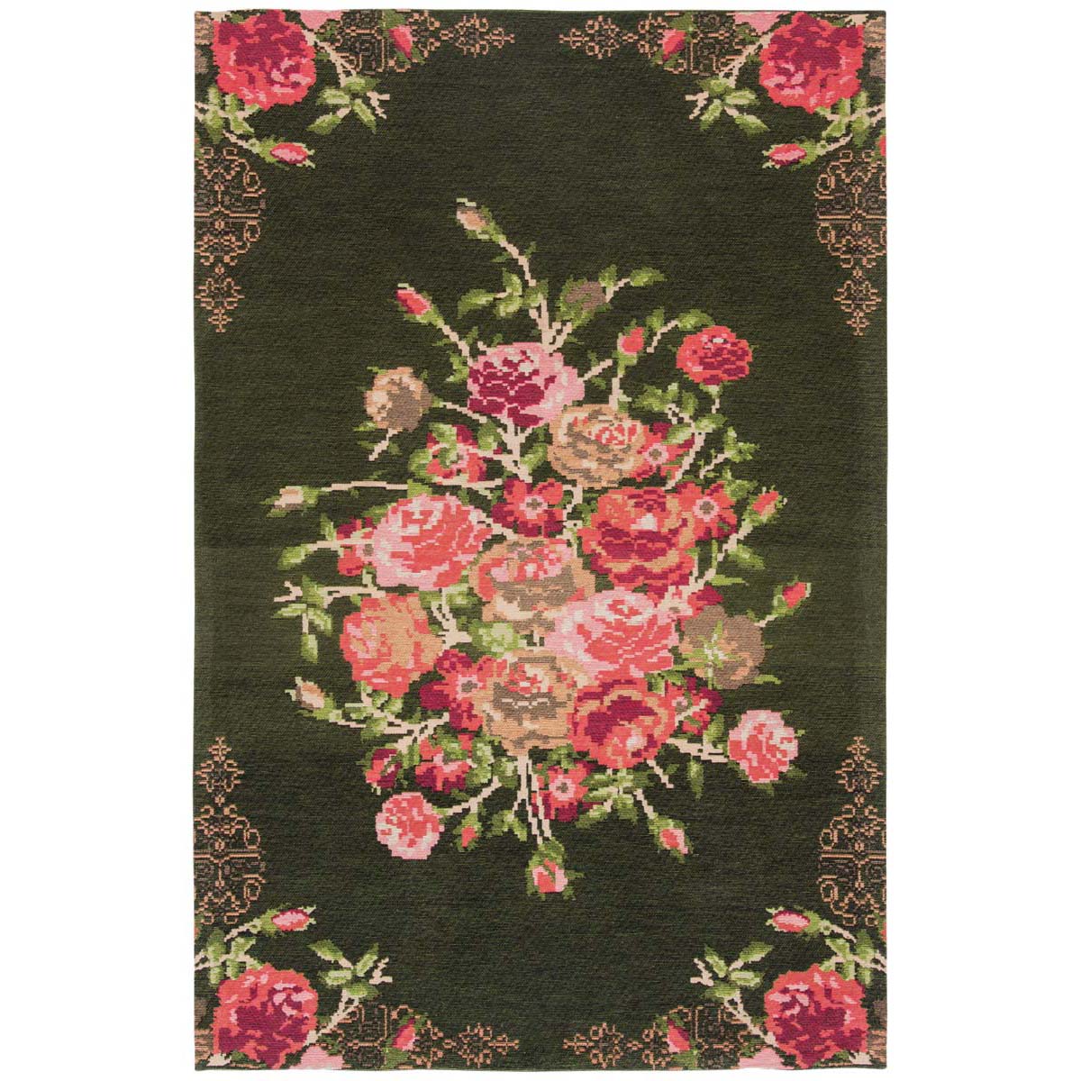 Safavieh Classic Vintage 115 Rug, CLV115 - Black / Red