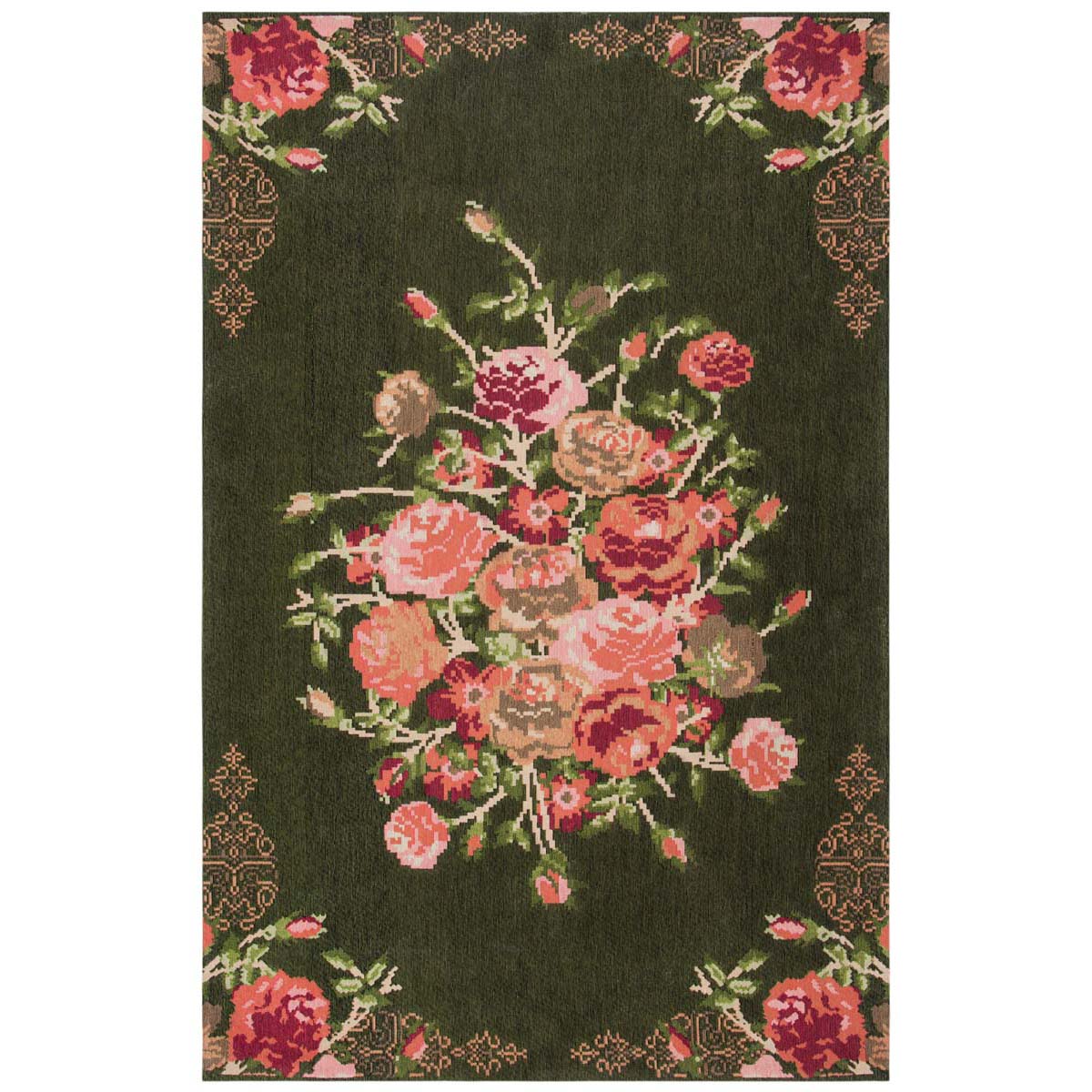 Safavieh Classic Vintage 115 Rug, CLV115 - Black / Red