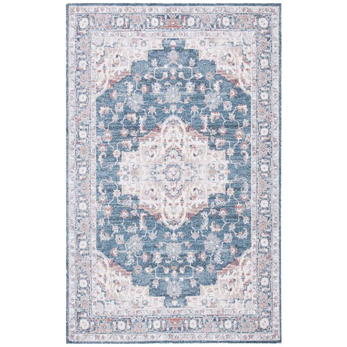 Safavieh Classic Vintage 206 Rug, CLV206 - Light Blue / Rust