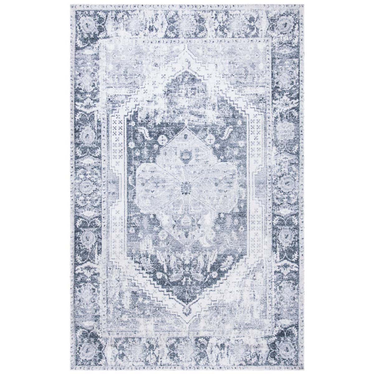 Safavieh Classic Vintage 207 Rug, CLV207 - Silver / Dark Grey