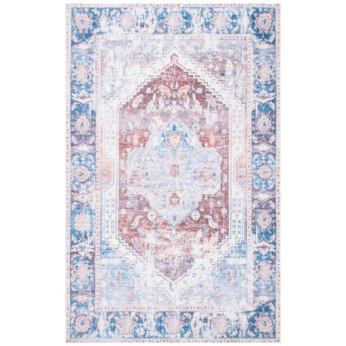 Safavieh Classic Vintage 207 Rug, CLV207 - Rust / Blue