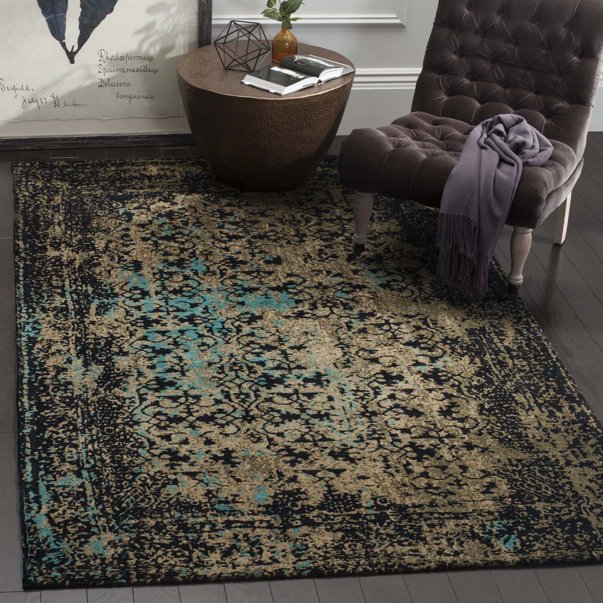 Safavieh Classic Vintage 223 Rug, CLV223 - Black / Olive