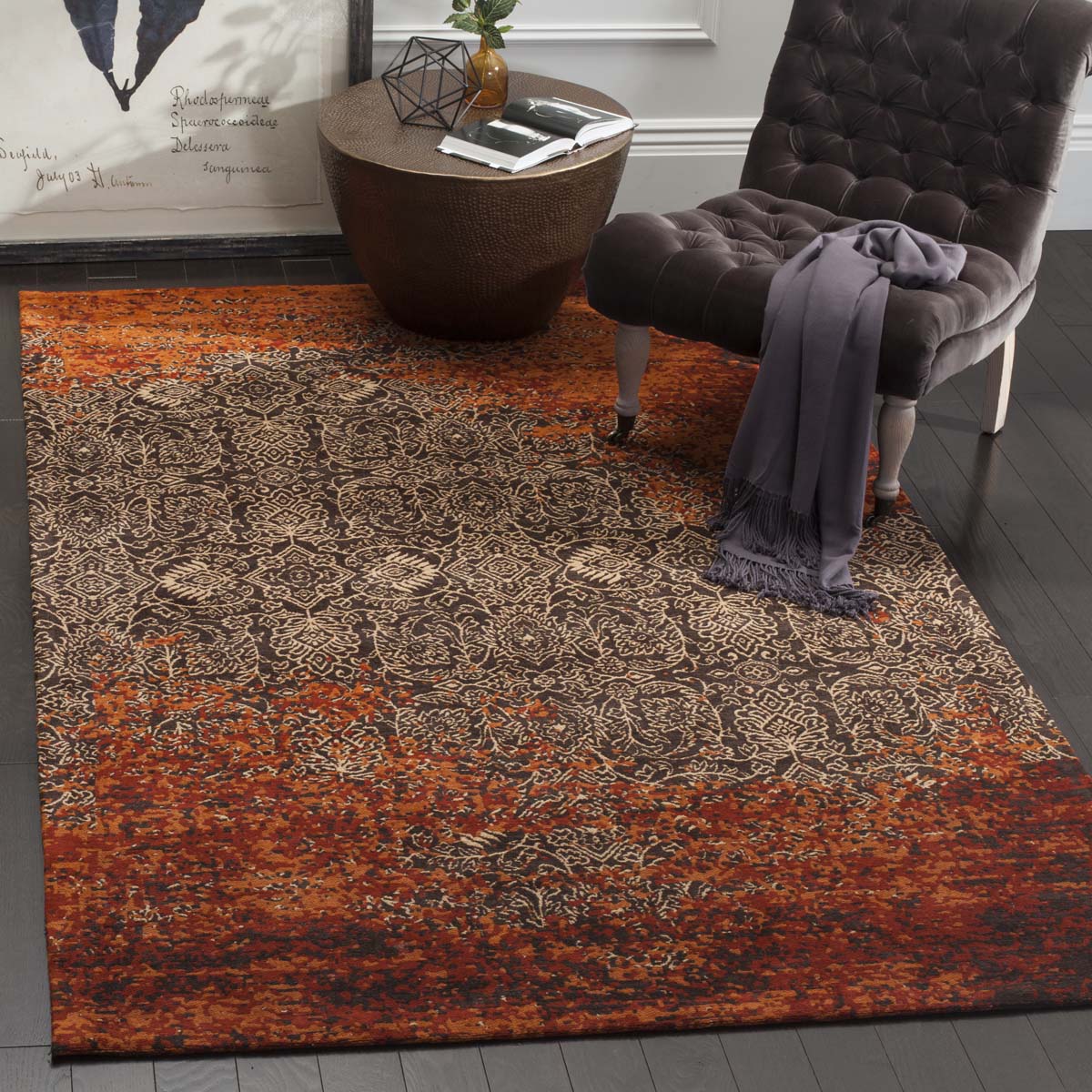 Safavieh Classic Vintage 224 Rug, CLV224 - Rust / Brown