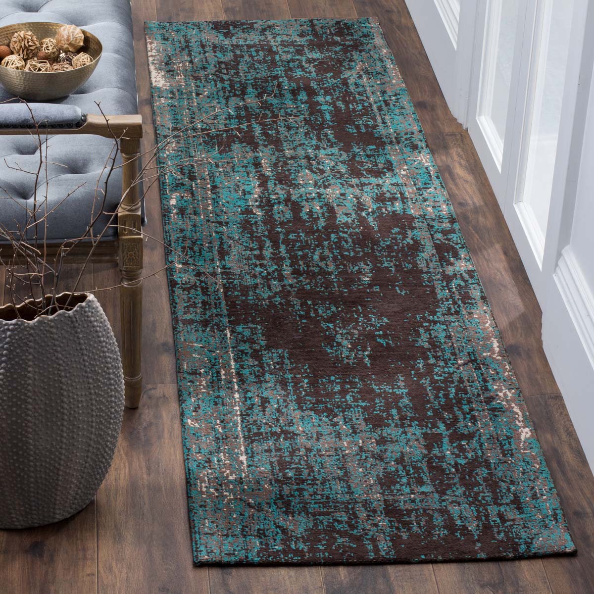 Safavieh Classic Vintage 225 Rug, CLV225 - Teal / Brown