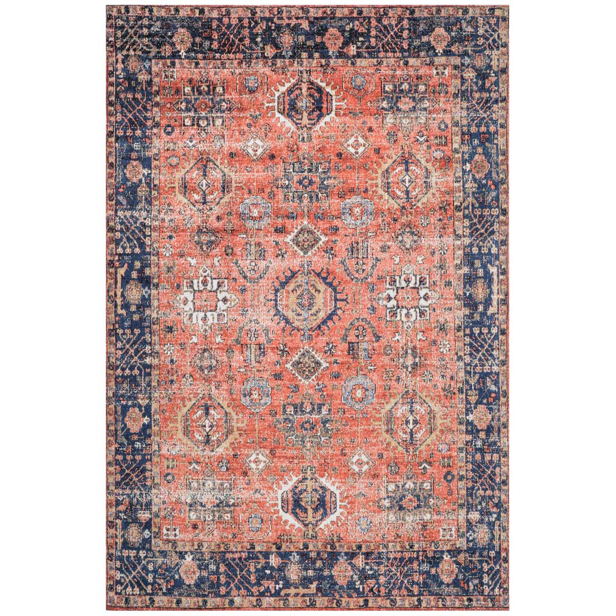 Safavieh Classic Vintage 305 Rug, CLV305 - Rust / Navy