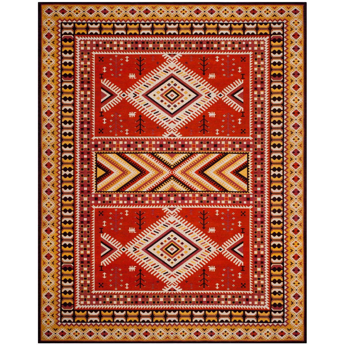 Safavieh Classic Vintage 511 Rug, CLV511 - Orange / Gold