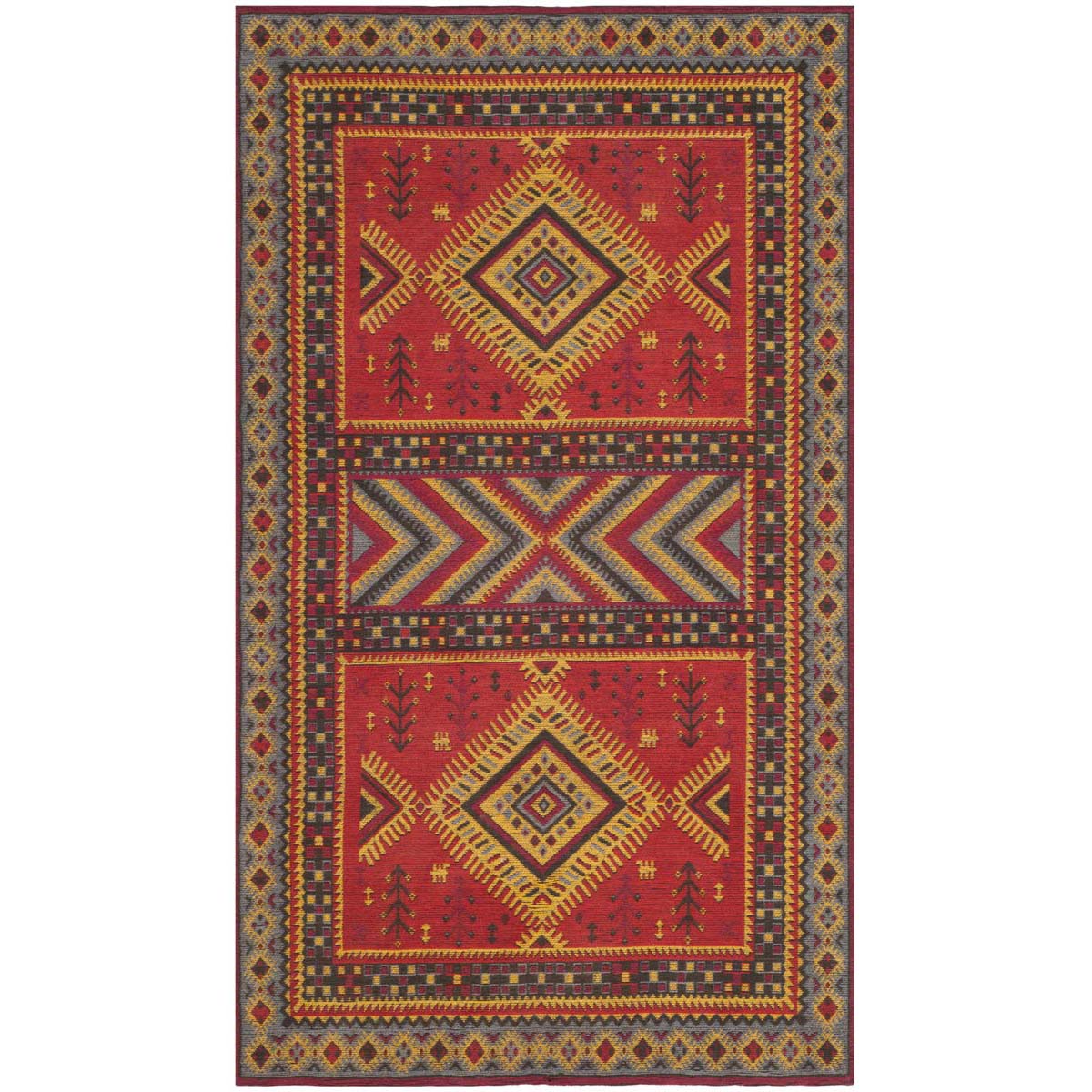 Safavieh Classic Vintage 511 Rug, CLV511 - Red / Slate