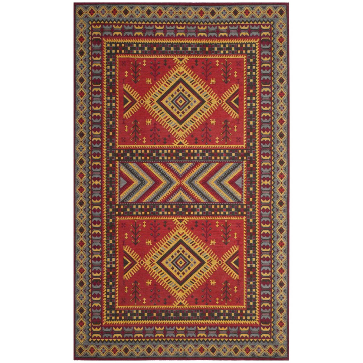 Safavieh Classic Vintage 511 Rug, CLV511 - Red / Slate