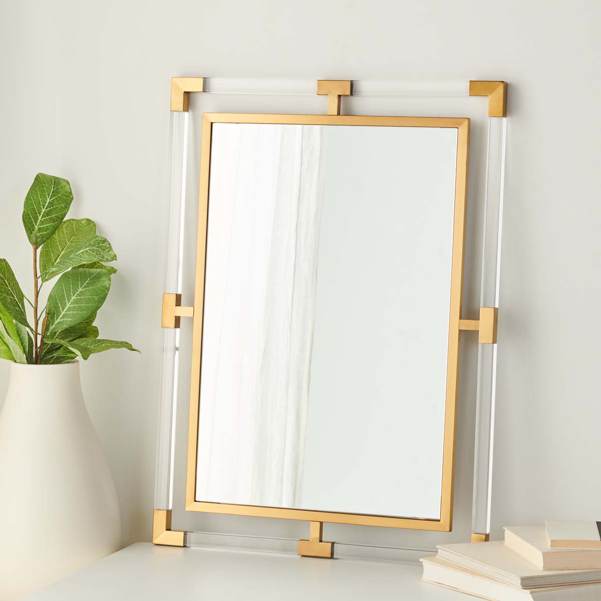Safavieh Couture Jennabelle Acrylic Rectangle Mirror - Gold / Clear