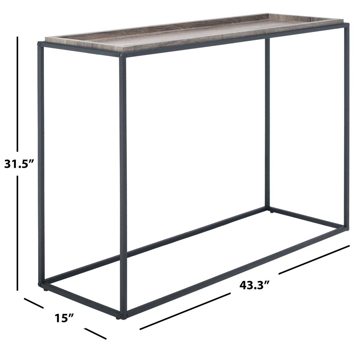 Safavieh Andey Console Table , CNS2001 - Brown / Black