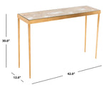 Safavieh Leilani Palm Leaf Console Table , CNS2500 - Gold Leaf/Glass