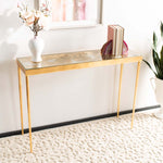 Safavieh Leilani Palm Leaf Console Table , CNS2500 - Gold Leaf/Glass