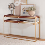Safavieh Akari Marble Console Table , CNS3700 - Brown/White Marble/Gold