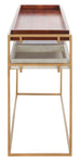 Safavieh Akari Marble Console Table , CNS3700 - Brown/White Marble/Gold