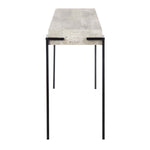 Safavieh Eli Rectangle Console Table , CNS4200 - Light Grey Faux Concrete/Black