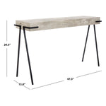 Safavieh Jett Rectangle Console Table , CNS4201 - Light Grey Faux Concrete/Black