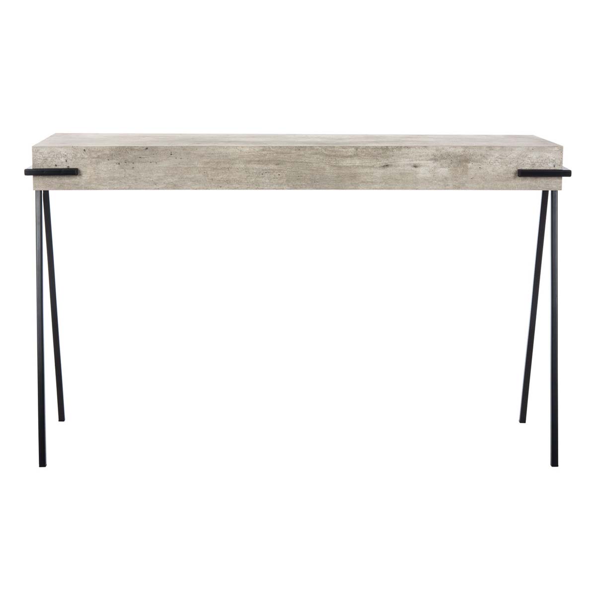 Safavieh Jett Rectangle Console Table , CNS4201 - Light Grey Faux Concrete/Black