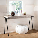 Safavieh Jett Rectangle Console Table , CNS4201 - Light Grey Faux Concrete/Black