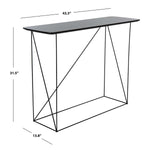 Safavieh Rylee Rectangle Console Table , CNS4202 - Faux Grey Sandstone/Black