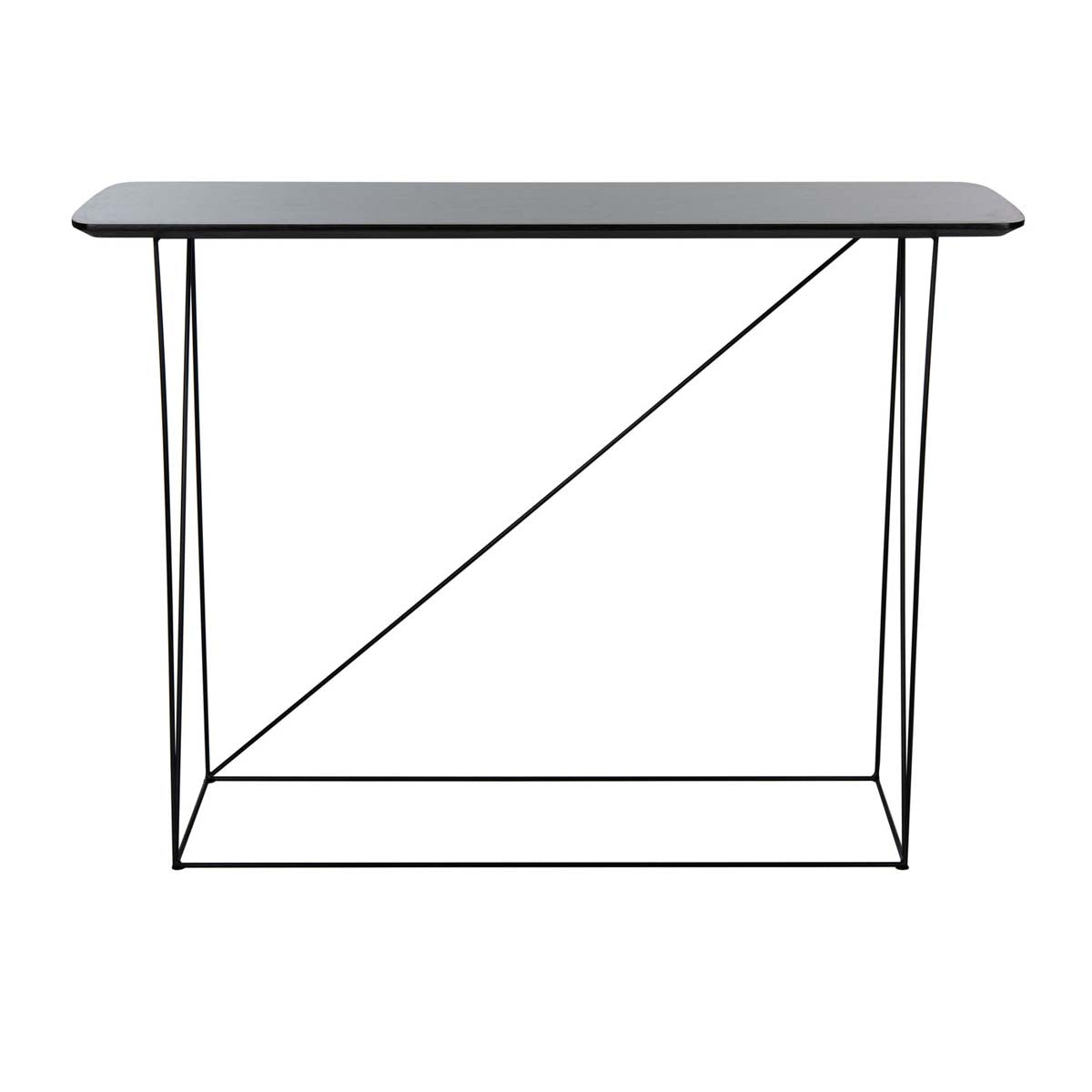 Safavieh Rylee Rectangle Console Table , CNS4202 - Faux Grey Sandstone/Black
