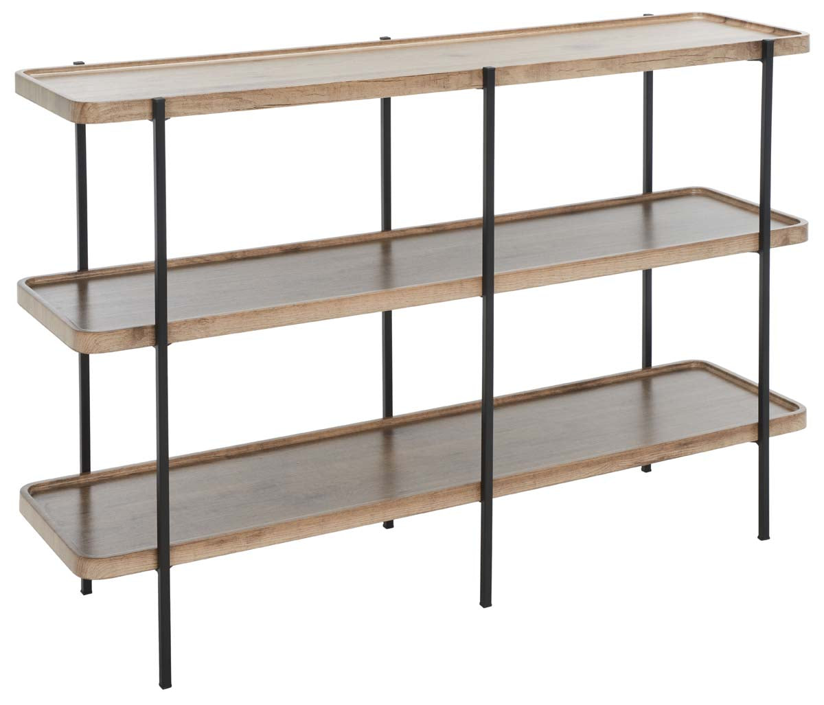 Safavieh Atwell 2 Shelf Console Table , CNS4204 - Oak/Black