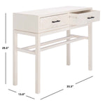 Safavieh Ajana 2 Drawer Console, CNS5709 - Distressed White W/Distressed White Drawer